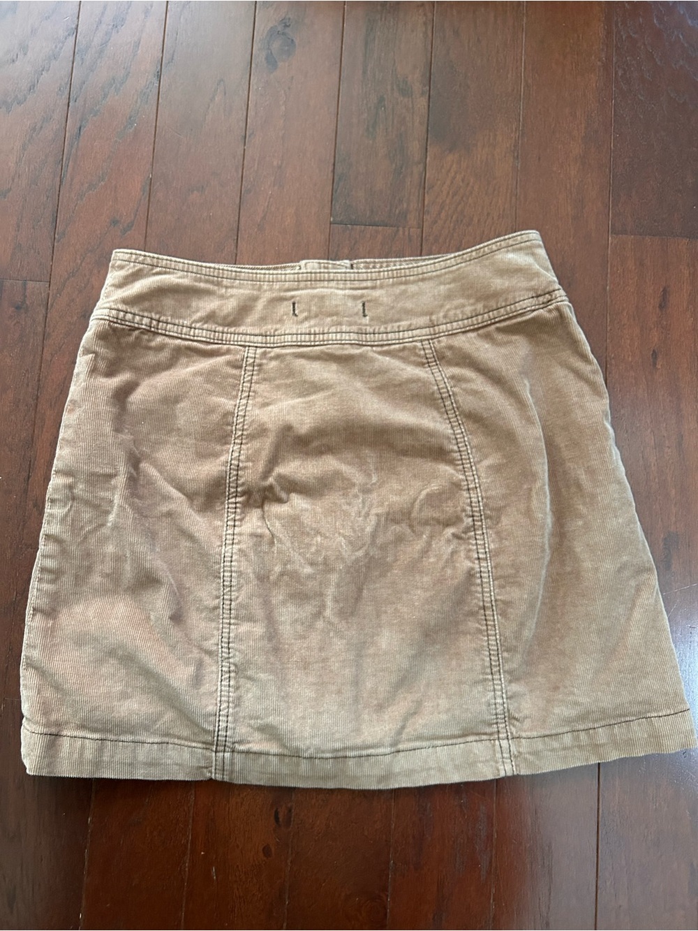 Free People Come A Little Closer Corduroy Button Front Mini Skirt W2 brown - Picture 7 of 8